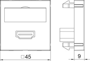 OBO 6104826 multimediální nosič HDMI MTG-HD F RW1