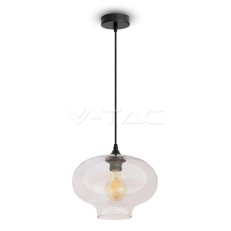 Závěsné svítidlo V-TAC Globe Artistic Glass Transparent d280mm VT-7229
