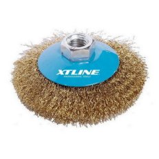 Bevel brush  crimped wire, 100 mm/M14 XTLINE XT22001