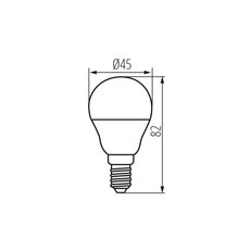 Světelný LED zdroj IQ-LED G45E14 3,4W-WW (starý kód 33734), KANLUX 36688
