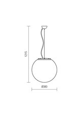 Závěsné svítidlo BALOO SU 38CM E27 1X23W IP44 OPAL REDO 9974