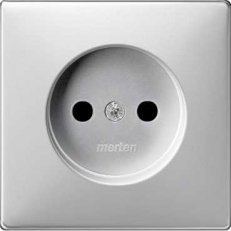 Schneider MTN2030-4060 Kryt zásuvky bez zemnícího kontaktu, S-Design, alu