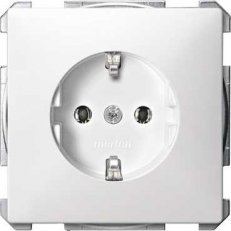 Schneider MTN2401-4019 Zásuvka 250V/16A s bočními zemnícími kontakty,clonky,