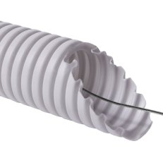 Ohebná trubka PVC MONOFLEX 25 mm s drátem, 22212, 320N/5cm, světle šedá.