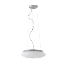 Závěsné LED svítidlo se skleněným stínidlem OSMONT SATURN L1 16W IP20 4K stříbro