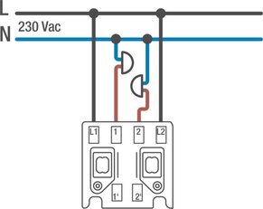 HYDRO ČERNÉ-2-tlačítko (2P) s průhl.okénkem (bez krabice) - automatické svorky