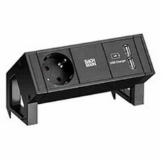 Bachman 902.705 DESK2 1xCEE7/3 1xUSB Charger 0,2m GST18 RAL9005