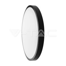 30W LED Dome Light Round Black Frame 6400K IP44 V-TAC SKU7641