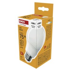 LED žárovka Basic A60, E27, 11W (75 W), 1055 lm, Neutrální bílá EMOS ZL5F58