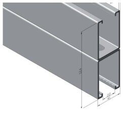 Nosník ST 41x82x3000mm 2.5, pozink, (2*41x41) (montovaný) KOŇAŘÍK 32714137