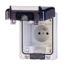 Vestavná zásuvka 230V/16A 70x87mm krytí IP66 SCAME 570.6411