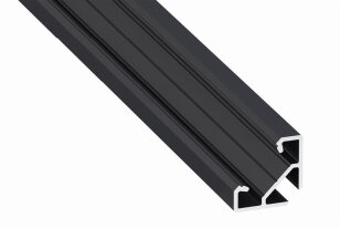 Rohový hliníkový profil AL-PROFIL AJAR ROCK ANTHRACITE LACQUERED 2M GXLP1115