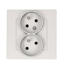 Zásuvka silová 2 násobná typ E (přístroj