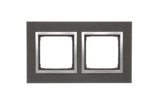 Rámeček 2 -násobný Simon 54 Nature, IP20/IP44, kovový inox yin DRN2/78