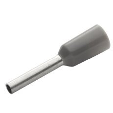 Kabelová dutinka lisovací, jednoduchá, izolovaná - šedá, 4 mm2, 12 mm - DI 4/12