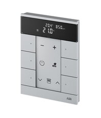 Ovládací prvek Tenton ABB KNX 6nás s termostatem, IAQ, hliníková stříbrná