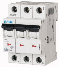 Jistič PL6-C13/3 char C, 3-pólový, 6kA, 13A EATON 286600