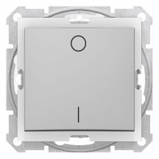 Sedna Spínač dvojpólový IP44, řazení 2, Aluminium SCHNEIDER SDN0200360