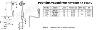 Podpěra vedení pod krytinu na svahu PV 12 Cu (měď) TREMIS V775