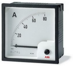 ABB AMT2-A2/96 Ampérmetr bez stupnice pro stupnici SCL-A2/96 60 mV (96x96 mm)