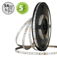 LED pásek SMD2835 CW, 60LED/m, 4,8W/m, DC 24V, 410lm/m, CRI90, IP20, 8mm, 50m