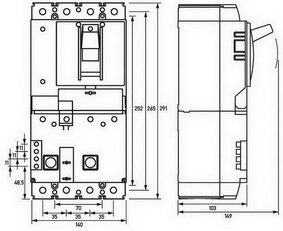 Výkonový jistič DFL8 160-4/X-A 4P, 160 A, 0.30 A, 0.50 A, 1.00 A, 3.00 A