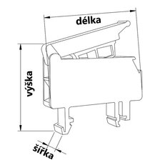 Řadová svorka pojistková RSP 4 LED/24-48V ELEKTRO BEČOV A691210