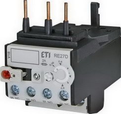 Nadproudové relé RE27D-0,8 1xNO+1xNC 0,56-0,8A pro CEM9-CEM25 ETI 004642402