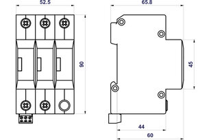 Svodič rázového přepětí HSA-385/3+0 S SPD typ 2+3 HAKEL 24566