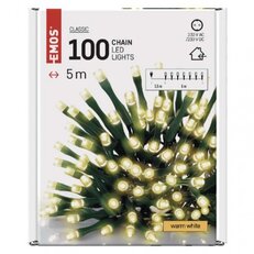 LED vánoční řetěz, 5 m, vnitřní, teplá bílá