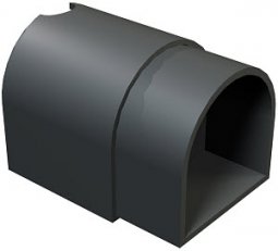 OBO UG AS Násuvná spojka Pod omítku pro přístr. krab. 90mm červená Polystyrol PS