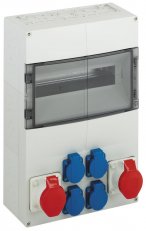 Zásuvková kombinace AKi 14-3S šedá IP44 IK08 450x142x300mm SPELSBERG 73913101