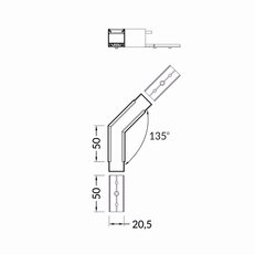 Spojka rohová 135° pro profily FKU75, set, elox FK TECHNICS 4739277