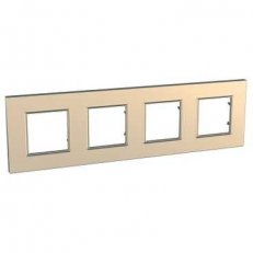 Unica Quadro Krycí rámeček čtyřnásobný, Copper SCHNEIDER MGU6.708.56