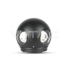 4W LED Wall Light Black Body Round 4000K