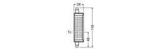 Světelný zdroj LEDVANCE LED LINE R7s P 18.2W 827 Clear R7s