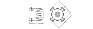 SPOT HOLDER DN68 H65 LEDVANCE 4099854013478