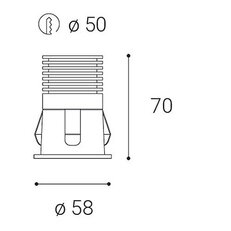 Svítidlo RAY S, W DIM TRIAC 6W 3000K zápustné bílé LED2 2250231DT