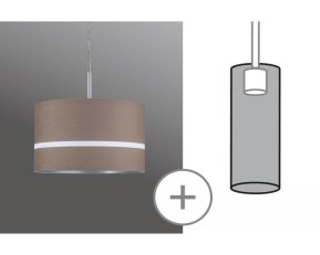 Látkové stínidlo Tessa hnědé max. 50W průměr 25cm 603.49 PAULMANN 60349