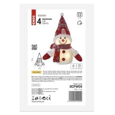 LED vánoční sněhulák svítící, 25 cm, 3x AAA, vnitřní, teplá bílá EMOS DCFW04