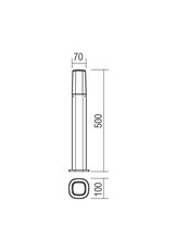 Sloupkové svítidlo CRAYON ST500 E27 42W IP44 DG REDO 9075
