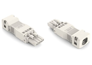 Zdířka S pouzdrem s odlehčením tahu 4pól. bílá WAGO 890-124