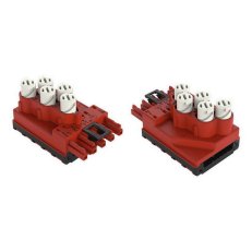 Odbočovací modul, pro plochý kabel, 5x2,5mm2 + 2x1,5mm2, červená 5pól. 772-268