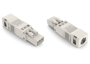 Zástrčka S pouzdrem s odlehčením tahu 3pól. bílá WAGO 890-133