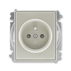 ABB TIME Zásuvka s clonkami bezšroubové svorky starostříbrná 5519E-A02357 32