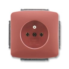 Zásuvka s ochranným kolíkem 5518A-A2349 R2 vřesová červená Tango ABB