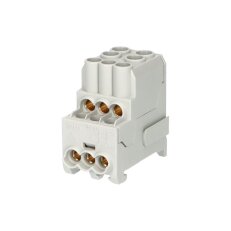 Blok pro rozdělení fází UVB 100 L 1pól. 101A 1000V šedý na DIN HORA ETEC 1003164