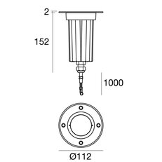 Zemní svítidlo SUELO-RX PRO 1 1L 8W+ALIM.INOX LINEA LIGHT 76206M30