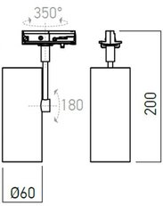 XMUSE PROJECTOR for MT 1x13W 220-240V AC
