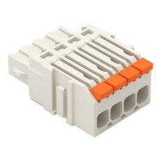 1vodičová pružinová svorkovnice, Páčka, Push-in CAGE CLAMP, Světle šedá